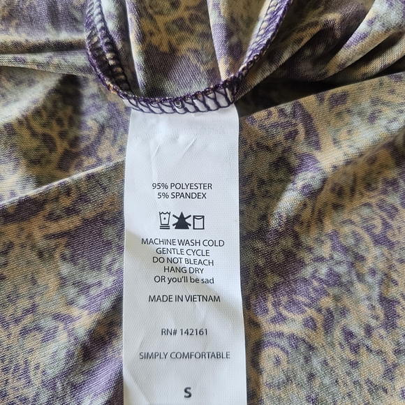 NWT LuLaRoe Multi Color Floral Print Azure Skirt Size Small - Picture 6 of 8